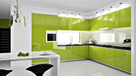dapur modern minimalis  sentuhan warna hijau thegorbalsla