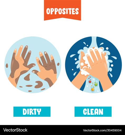 Dirty And Clean Royalty Free Vector Image Vectorstock