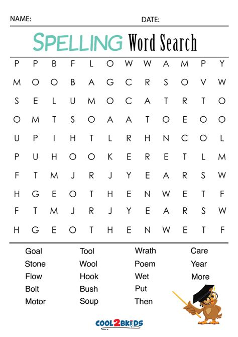 Printable 4th Grade Word Search Cool2bkids