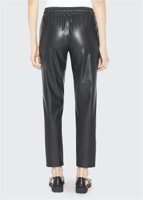 Theory Faux Leather Slit Pull On Pants Bergdorf Goodman