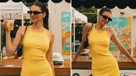 Kendall Jenner Chooses Yellow Dress For 818 Tequila Event