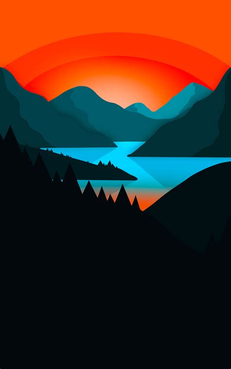 800x1280 Simple Minimal Mountains Landscape 4k Nexus 7samsung Galaxy