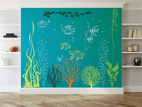 Underwater Wall Decal Under The Sea Aquarium Vinyl Large Art Decor