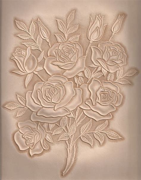 Rose Carving Tandy Leather Leather Art Hand Tooled Leather Custom