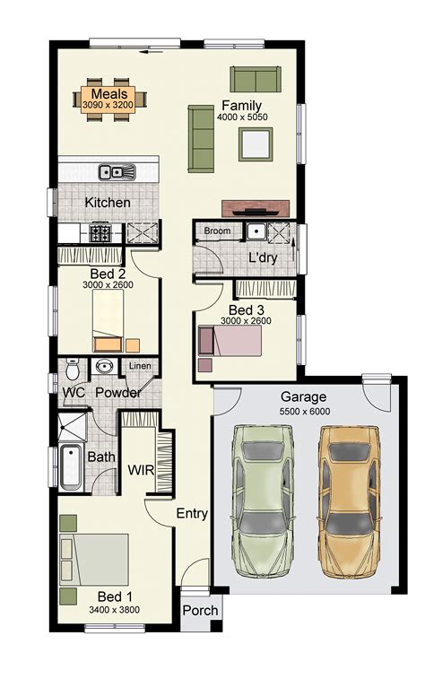 Square Meter House Floor Plan Floorplans Click