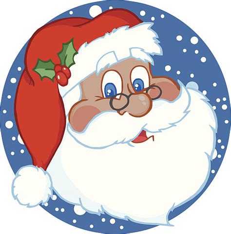 Drawing Of A African American Santa Claus Illustrations Royalty Free