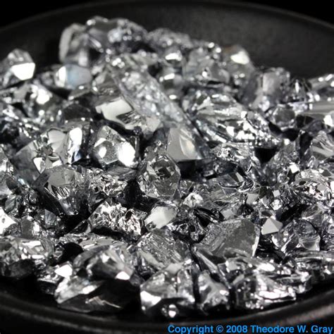 Chromium broken crystal, a sample of the element Chromium in the