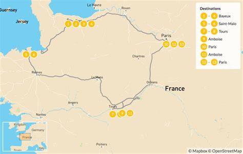 Map Of Brittany And Normandy France