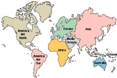 Mapa Mundi Y Sus Seis Continentes Imagui