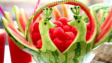 China manufacturing industries are full of strong and consistent exporters. How To Make Watermelon Peacocks - Fruit and Vegetable ...