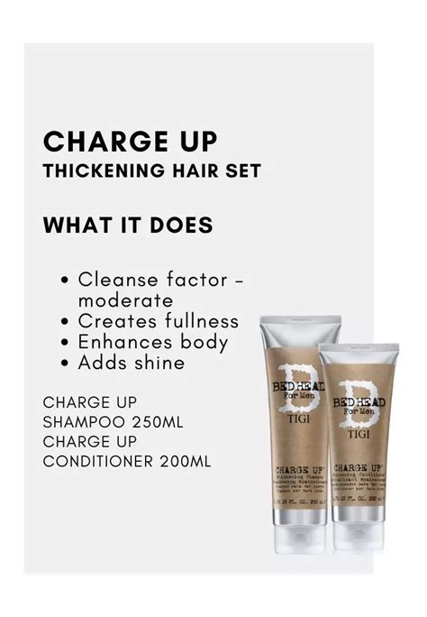 Buy TIGI Bed Head For Men Charge Up Shampoo Conditioner Set 2023