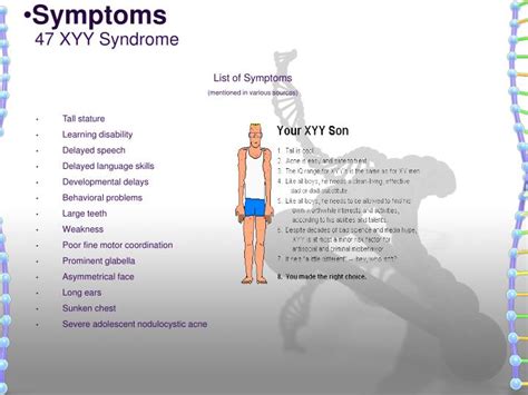 Xxyy Syndrome Symptoms