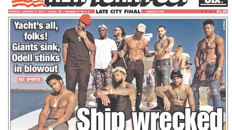 LOOK The New York Tabloids Had A Field Day With Giants Loss And Boat Trip CBSSports Com