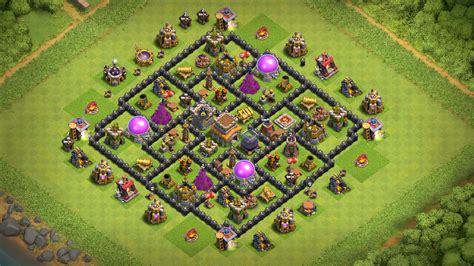 And gameplay on town hall level 8 is very interesting, since in fully upgraded barrack you will have p.е.к.к.а; Clash Of Clans Town Hall 8 Base - Game and Movie
