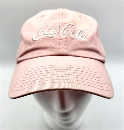 Coca Cola Baseball Cap Blush Pink Womens One Size Str Gem