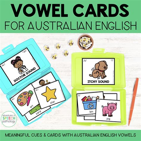 Vowel Cards For Australian English Adventures In Speech Pathology