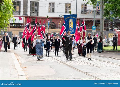 Norwegian Constitution Day School Crowd Editorial Stock Photo Image