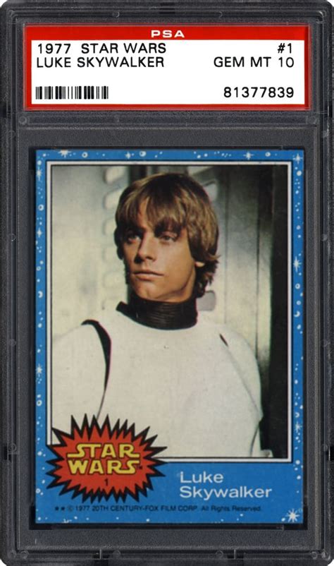 We also offer group breaks. 1977 Star Wars Luke Skywalker | PSA CardFacts™
