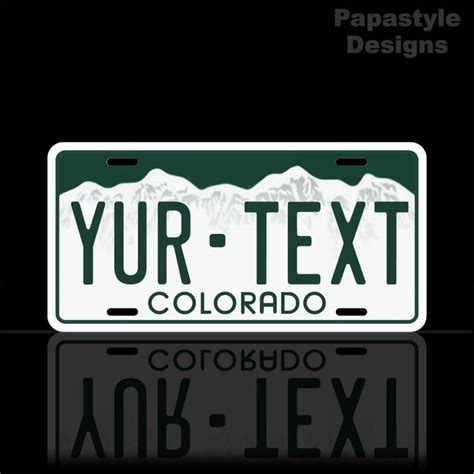 Colorado Personalized Aluminum Novelty License Plate Made In The Usa