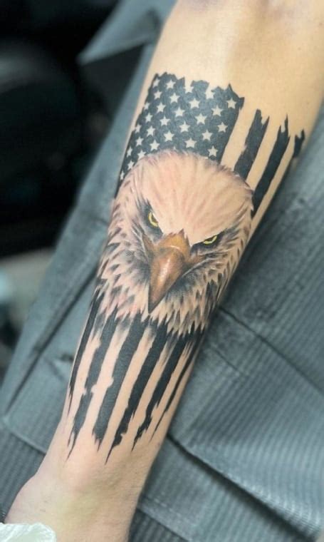 Eagle Flag Arm Tattoos