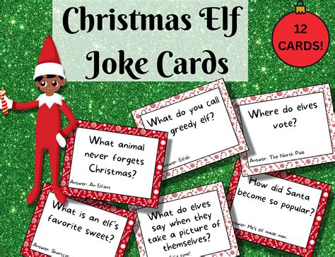 Printable Christmas Elf Jokes Elf Notes Elf Props Elf Etsy