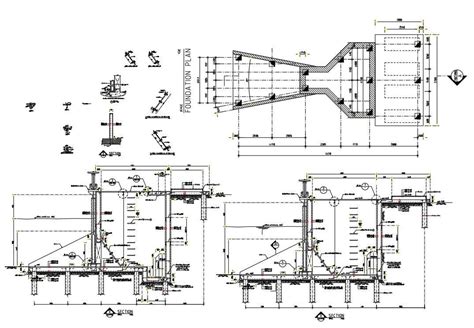 Autocad Dwg About Sectional Plan Of Pile Foundation Download The