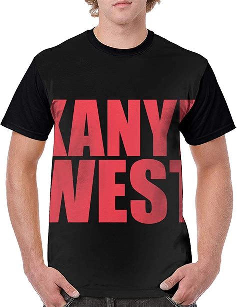 Kanye West Logo Shirt Men Fashion Short Sleeve Round Neck Baseball Tee