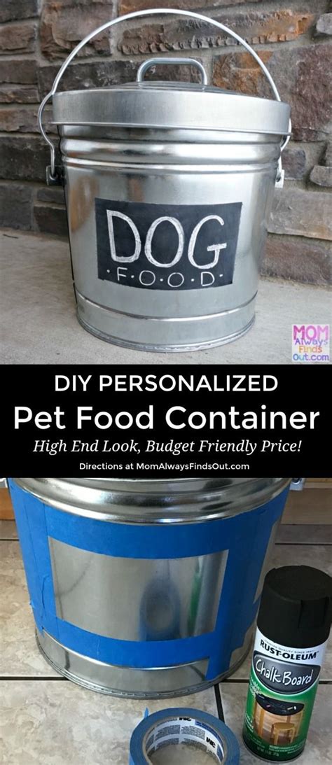 Shop food storage containers at the container store. DIY Personalized Dog Food Container (Start with a ...