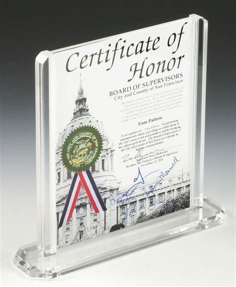 8 X 10 Clear Acrylic Frame For Awards And Achievements