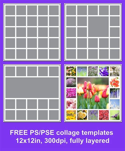 28 Best Free Collage Templates Images On Pinterest Photoshop Collage
