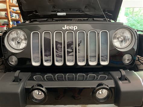 Jeep Wrangler Argh Pirate Flag Grille Insert Dirty Acres