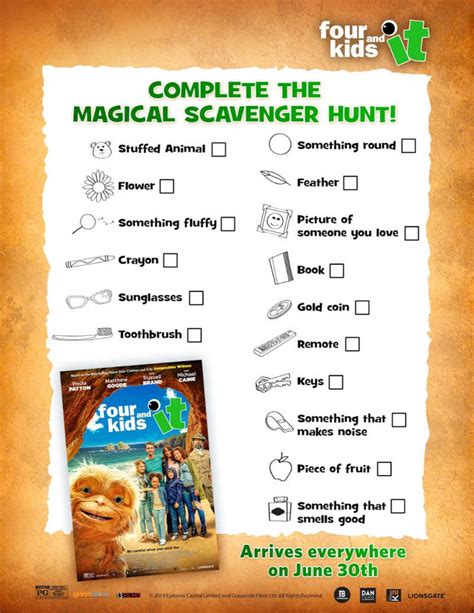 Plan a scavenger hunt viewing party! At Home Scavenger Hunt Printable Activity Page | Mama ...