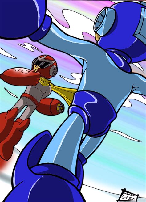 Protoman And Megaman Colored By Radiantragnarok On Deviantart