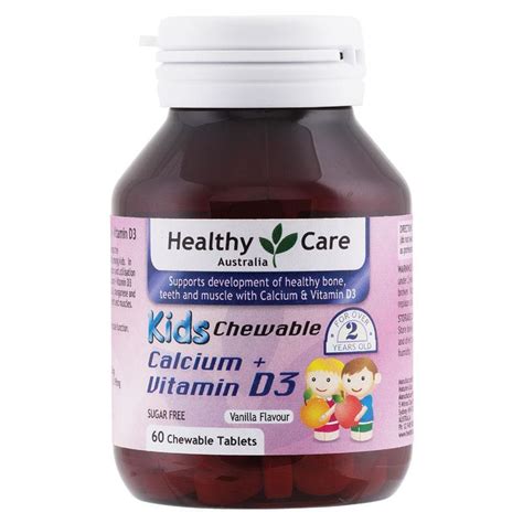These calcium vitamin d3 chewable tablet are obtained through highly regulated and controlled production processes to guarantee safety, along with optimal benefits. Buy Healthy Care Kids Calcium + Vitamin D3 60 Chewable ...