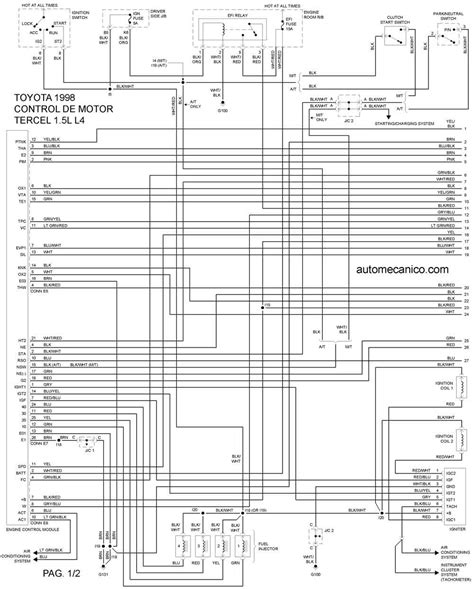 Toyota 1998 Diagramas Esquemas Graphics Vehiculos Motores