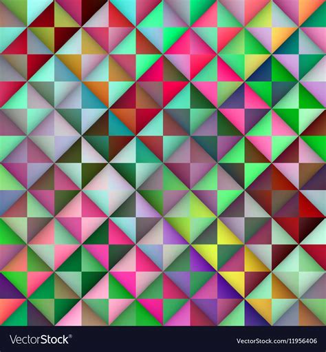 Seamless Multicolor Gradient Triangle Tiles Vector Image