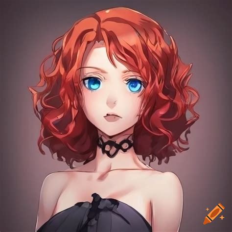 Anime Character With Red Hair And Blue Eyes