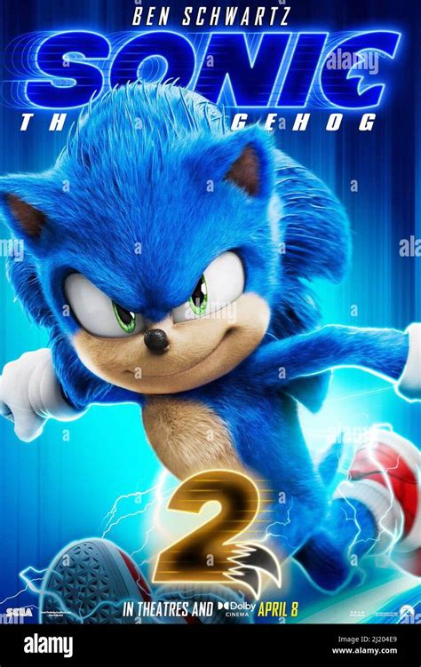 Sonic The Hedgehog 2 Character Poster Sonic Voice Ben Schwartz