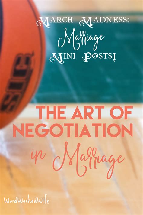 The Art of Negotiation in Marriage — Word Washed Wife