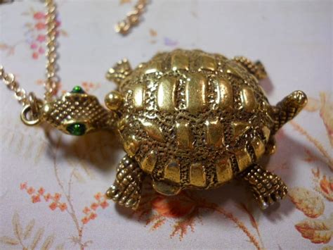 Turtle Locket Vintage Perfume Holder With Great Detail And Etsy