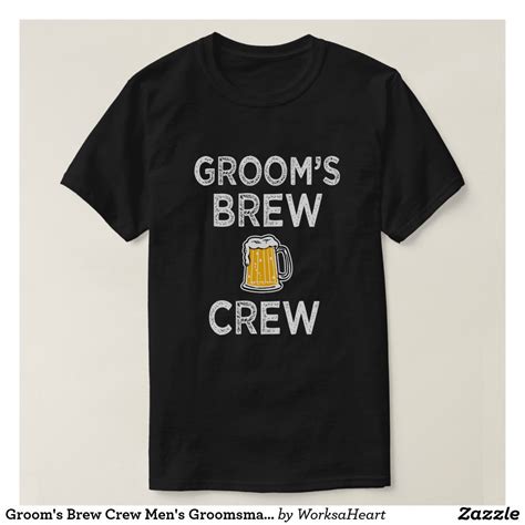 Grooms Brew Crew Mens Groomsman Party Shirt Groomsmen