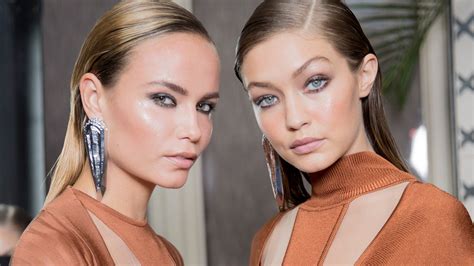 The Best Balmain Runway Beauty Power Ponytails Bronzer And More Vogue
