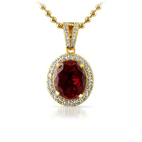 Oval Red Ruby Gold Royal Gemstone Pendant | Gemstone pendant, Ruby necklace pendant, Pendant