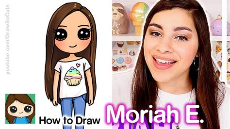 how to draw moriah elizabeth famous youtuber youtube