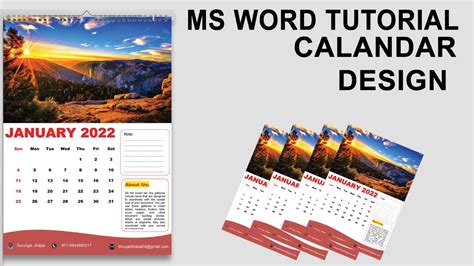 Ms Word Tutorial Wall Calendar Design 2022 Ms Word How To Make
