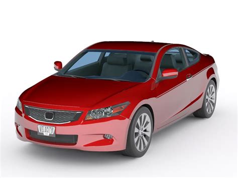 Honda Accord Coupe 3d Model 3ds Max Files Free Download Modeling