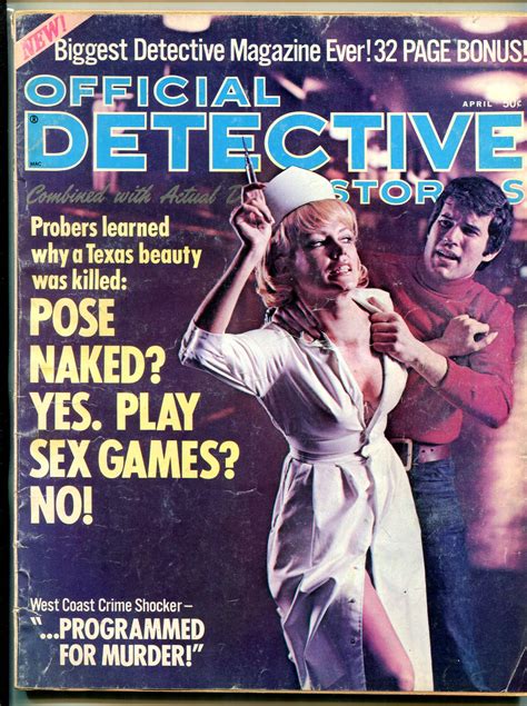 Official Detective Magazine April Nurse Cover True Crime Vg