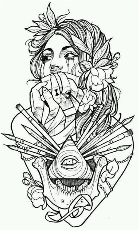 Pin by Юлия Суханова on Blackwork Tattoo coloring book Makeup artist