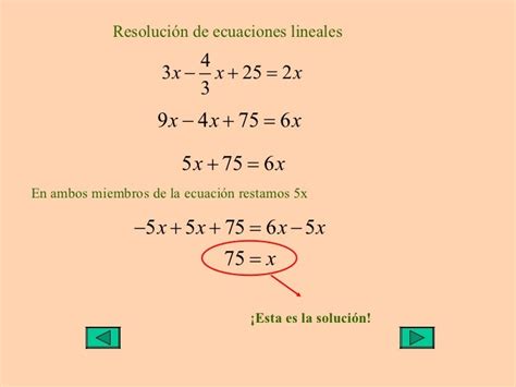 Resolver Ecuación Lineal