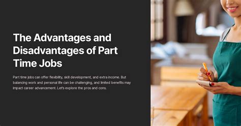 The Advantages and Disadvantages of Part Time Jobs